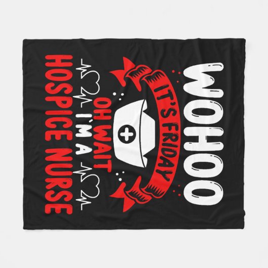 Hospice Verpleegkundige Squad Stethoscoop Hospice Fleece Deken (Voorkant (Horizontaal))