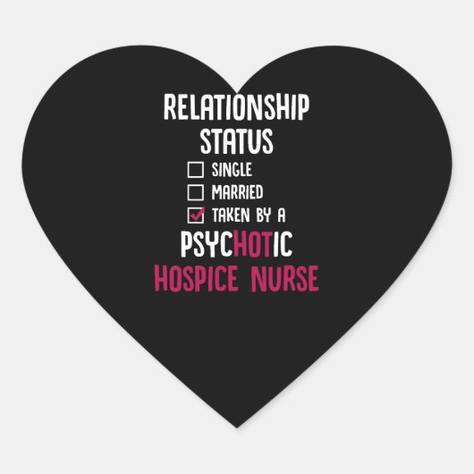 Hospice Verpleegster Hot Nursing RN Hart Sticker (Voorkant)
