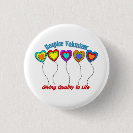 Hospice Volunteer Ronde Button 3,2 Cm (Voorkant)