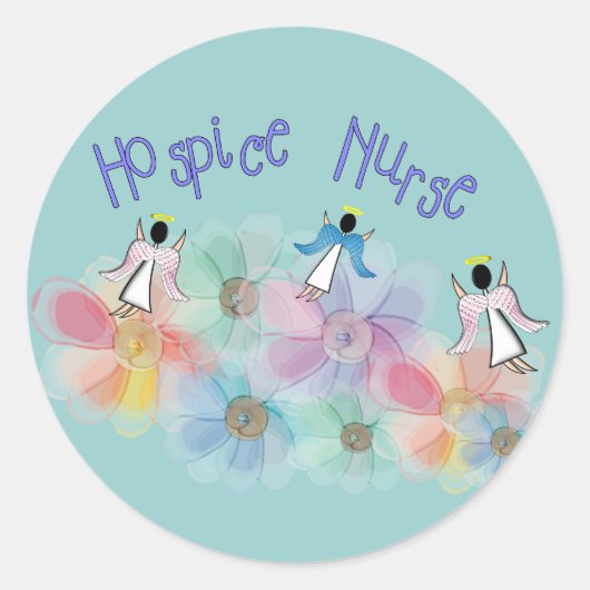 Hospice Zurse WHISPY Angels Design Ronde Sticker (Voorkant)
