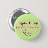 Hospice Zuster "Dignity Care Compassion" Ronde Button 5,7 Cm (Voorkant /achterkant)