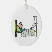 Hospital Bed Keramisch Ornament (Rechts)