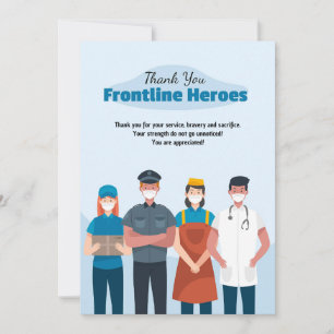 Hospital Frontline Heroes Dank u Bedankkaart