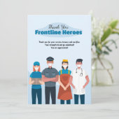 Hospital Frontline Heroes Dank u Bedankkaart (Staand voorkant)