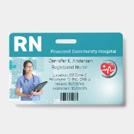 Hospital Medical Employee Photo ID Badge