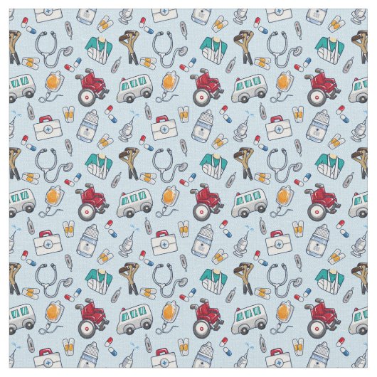 Hospital Pattern Stof (Close Up)