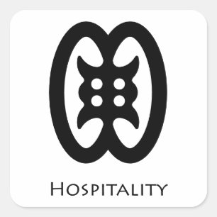 Hospitality ( Akwaaba ) Adinkra Symbol sticker