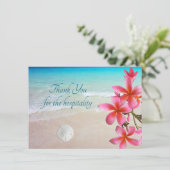 Hospitality Carte de remerciements Plage tropicale (Debout devant)
