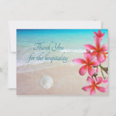 Hospitality Carte de remerciements Plage tropicale (Devant)