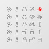 Hospitality cling labels for switches. Grey. Small Raamsticker (Vel)