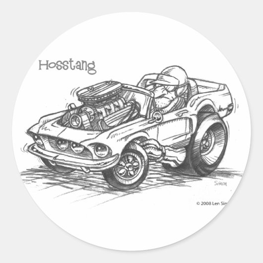Hosstang Ronde Sticker (Voorkant)