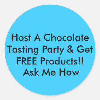 Host A Chocolate Tasting Party Ronde Sticker