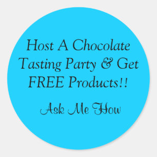 Host A Chocolate Tasting Party Ronde Sticker