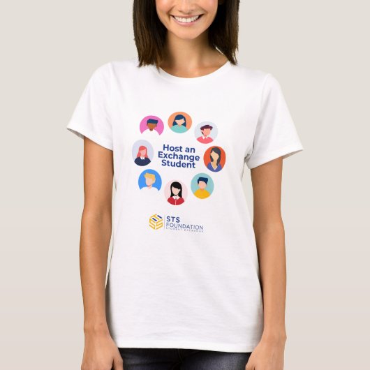 Host een Exchange Student T-shirt - Wit (Voorkant)