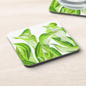 'Hosta avec le Mosta' sur Dessous de verre Set (Côté gauche)