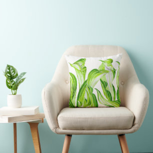 'Hosta avec le Mosta' sur un oreiller à lancer