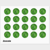 Hosta bladeren met regendruppels Stickers (Vel)