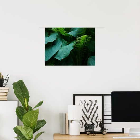 Hosta en Fern Poster (Thuiskantoor)