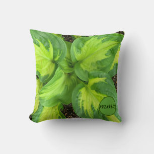 Hosta verlaat monogram Sierkussen