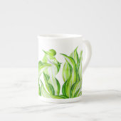 'Hosta with the Mosta' op een Bone China Mok (Voorkant rechts)