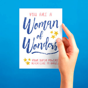 Hostess Bedankt, je bent een vrouw van de Wonders Bedankkaart