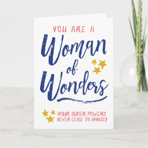 Hostess Bedankt, jij bent een vrouw van Wonders Bedankkaart