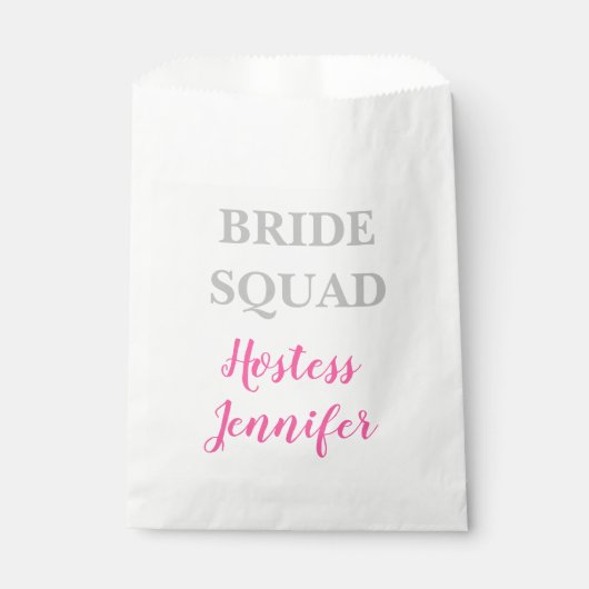 Hostess Bruid Squad Naam Huwelijk Bachelorette Bedankzakje (Voorkant)