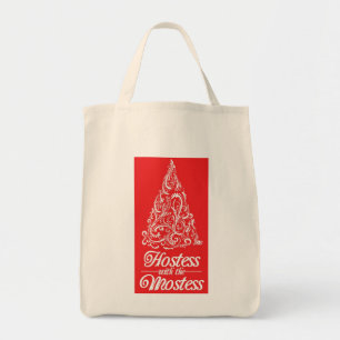 Hostess met de meest unieke kerstcadeaumoeder tote bag