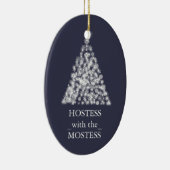 Hostess met de meeste kerstdagen keramisch ornament (Rechts)