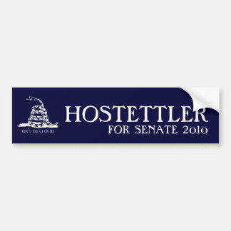 Hostettler voor Senaat 2010 bumpersticker