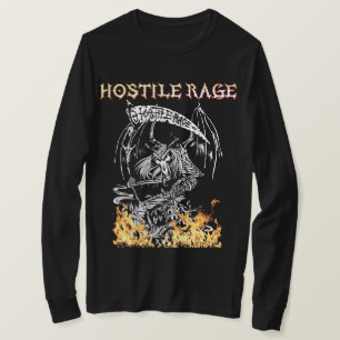 HOSTILE RAGE - Op het T-SHIRT met lange hoes op de