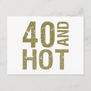 Hot 40th Birthday Briefkaart