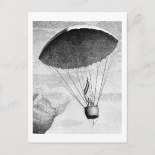 Hot Air Ballon , 18e eeuw Briefkaart