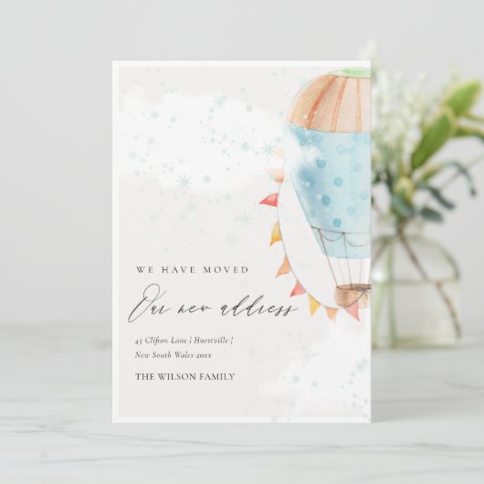 Hot Air ballon Clouds Star We hebben Kaart verplaa (Staand voorkant)