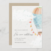 Hot Air ballon Clouds Star We hebben Kaart verplaa (Voorkant / Achterkant)