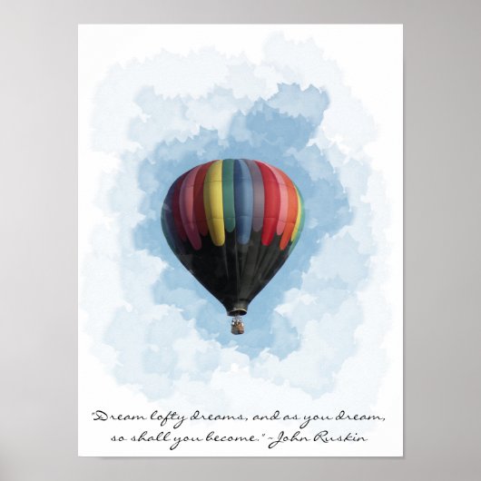 Hot Air Ballon Dream Poster (Voorkant)