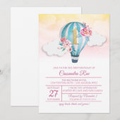 Hot Air Ballon eerste uitnodiging (Voorkant / Achterkant)