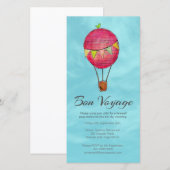 Hot Air ballon Farewell Bon Voyage Party uitnodige (Voorkant / Achterkant)