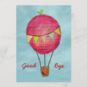 Hot Air ballon Farewell Bon Voyage Party uitnodige Kaart