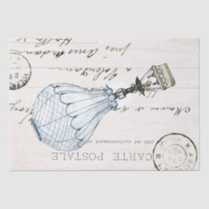 Hot Air ballon Franse Carte Postale-ontkoppeling Tissuepapier