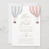 Hot Air Ballon Genderfeest Kaart (Voorkant)