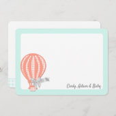 Hot Air ballon Hartelijk dank Bedankkaart (Voorkant / Achterkant)