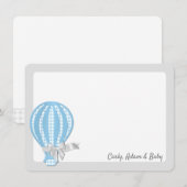Hot Air ballon Hartelijk dank Bedankkaart (Voorkant / Achterkant)