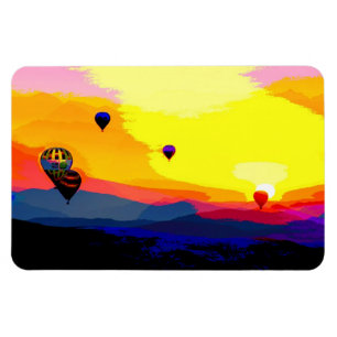 Hot-air ballon Poster Stijlmagneet Magneet