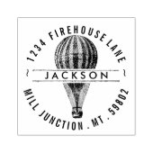  Hot Air Ballon Return Address Stamp Rubberstempel (Afrduk)