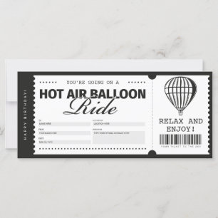 Hot-Air ballon Ride Ticket Gift Voucher