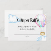 Hot-Air ballon roze, lichte Kaart (Voorkant / Achterkant)