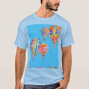 Hot Air Ballon Waterverven jongens mannen-Shirt T-shirt