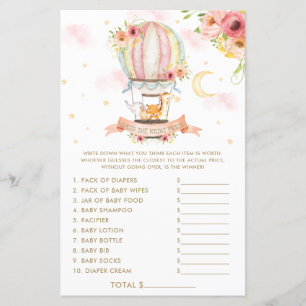 Hot-Air ballondieren raden het juiste prijsspel