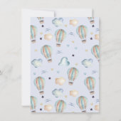 Hot-Air-ballonfeest in Blauw Hartelijk dank Kaart (Achterkant)